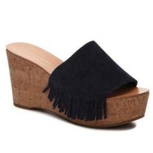 Marc Fisher Shawni Fringe Wedge Sandal